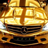 gold mercedes