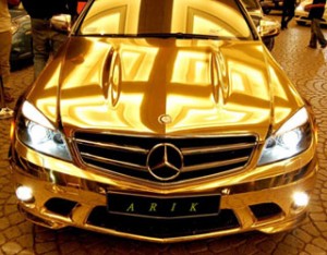 gold mercedes